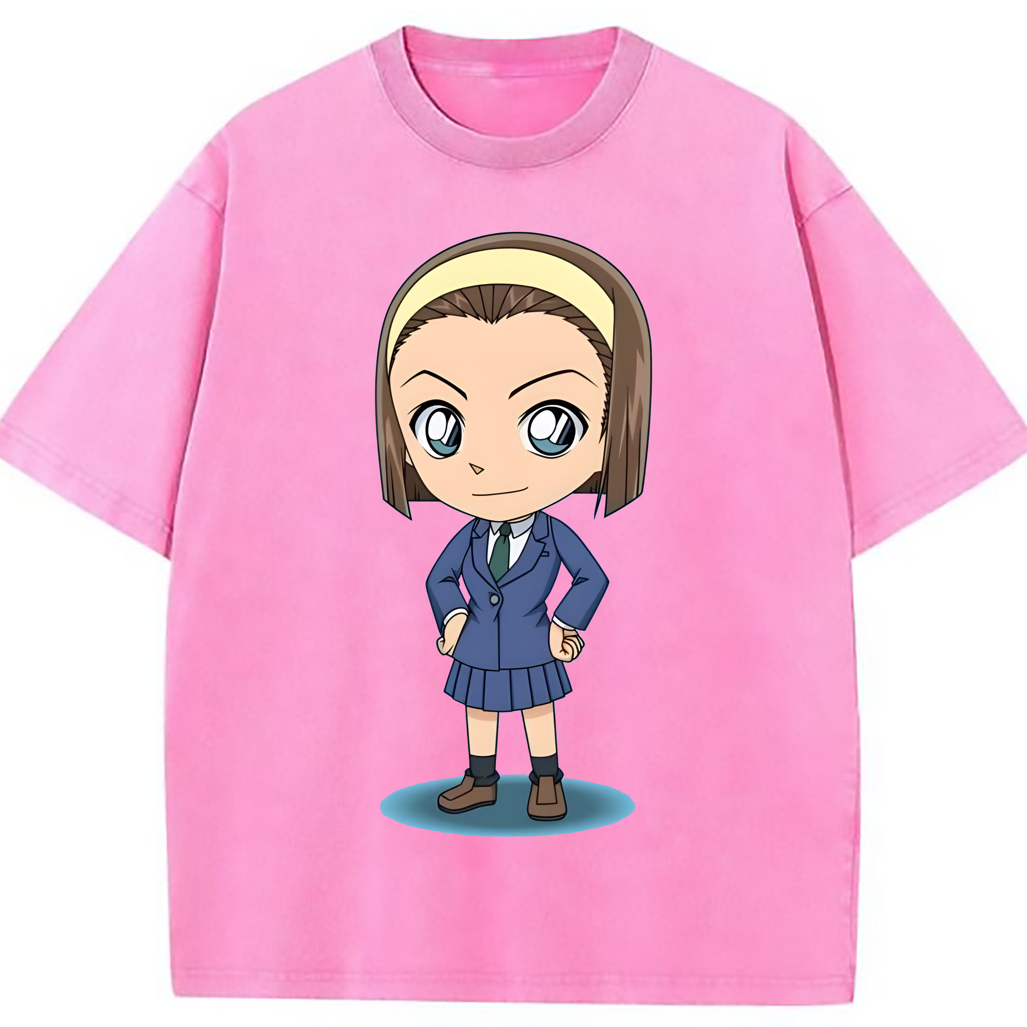（画像用） 名探偵コナン 吉田 歩美 よしだ あゆみ Detective Conan my Yeager 綿100% ヴィンテージ風 半袖Tシャツ（フロントプリント）
